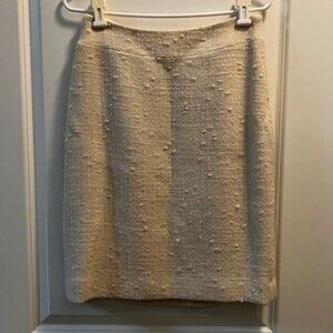 Banana Republic Cream Boucle Wool Skirt sz 6